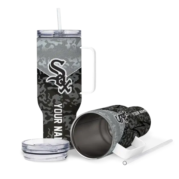 personalized chicago white sox chevron stripe black curved tumbler high quality 1 1.webp
