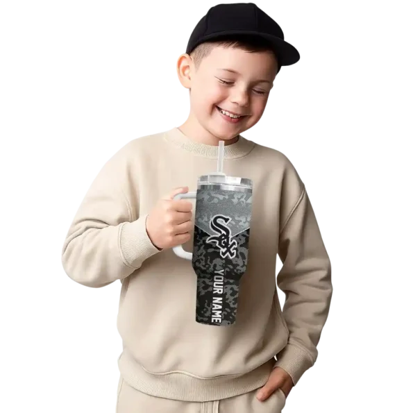 personalized chicago white sox chevron stripe black curved tumbler latest model 1 1.webp