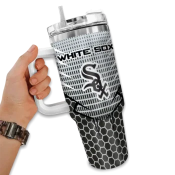 personalized chicago white sox hex texture black curved tumbler fashion forward 1 1.webp