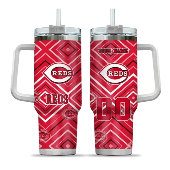 personalized cincinnati reds bold diamonds red curved tumbler best selling 1 1.webp