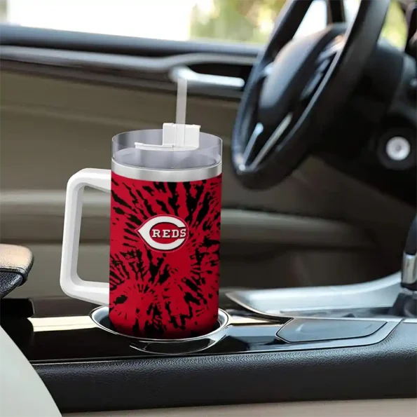 personalized cincinnati reds burst swirl red curved tumbler trendy 1 1.webp