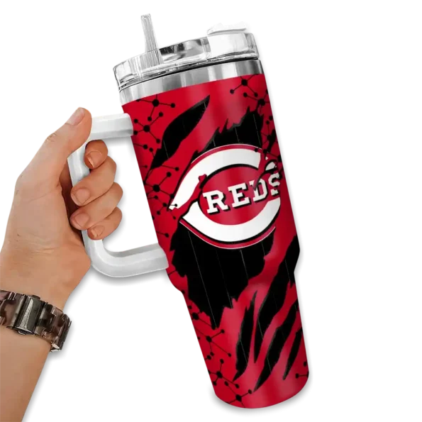 personalized cincinnati reds claw cut red black curved tumbler fashion forward 1 1.webp