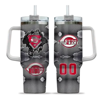 personalized cincinnati reds superman shield red gray curved tumbler best selling 1 1.webp