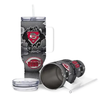 personalized cincinnati reds superman shield red gray curved tumbler high quality 1 1.webp