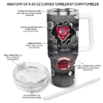 personalized cincinnati reds superman shield red gray curved tumbler best selling 1 1.webp