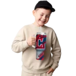 personalized cleveland guardians arrow burst navy blue curved tumbler best selling 1 1.webp