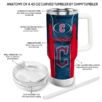 personalized cleveland guardians hexagon armor navy blue curved tumbler best selling 1 1.webp