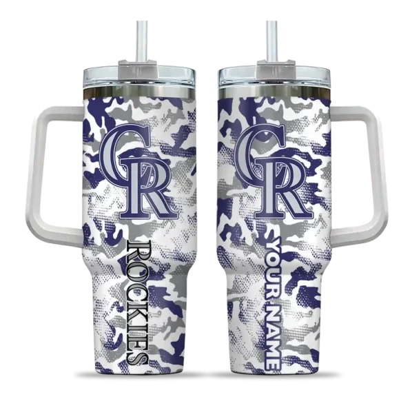 personalized colorado rockies camo mashup blue white curved tumbler best selling 1 1.webp