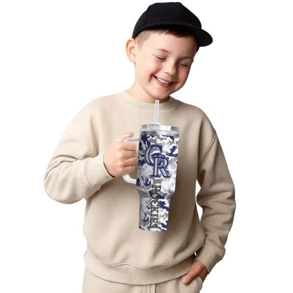 personalized colorado rockies camo mashup blue white curved tumbler latest model 1 1.webp