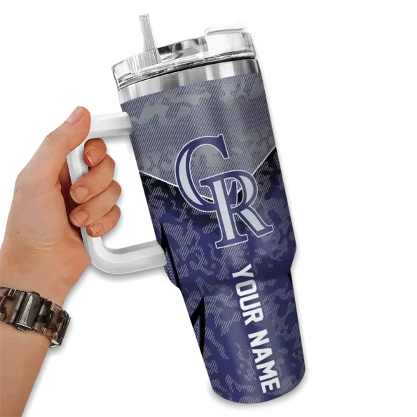 personalized colorado rockies chevron stripe blue curved tumbler fashion forward 1 1.webp