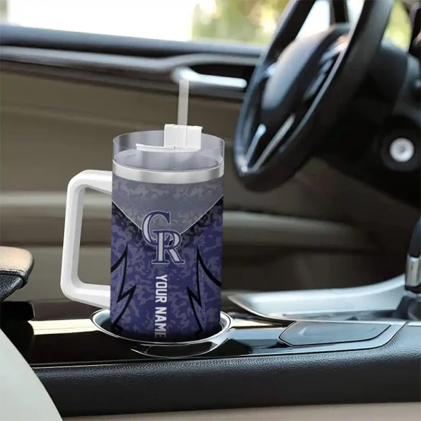 personalized colorado rockies chevron stripe blue curved tumbler trendy 1 1.webp