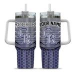 personalized colorado rockies hex texture blue curved tumbler best selling 1 1.webp