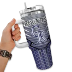personalized colorado rockies hex texture blue curved tumbler best selling 1 1.webp