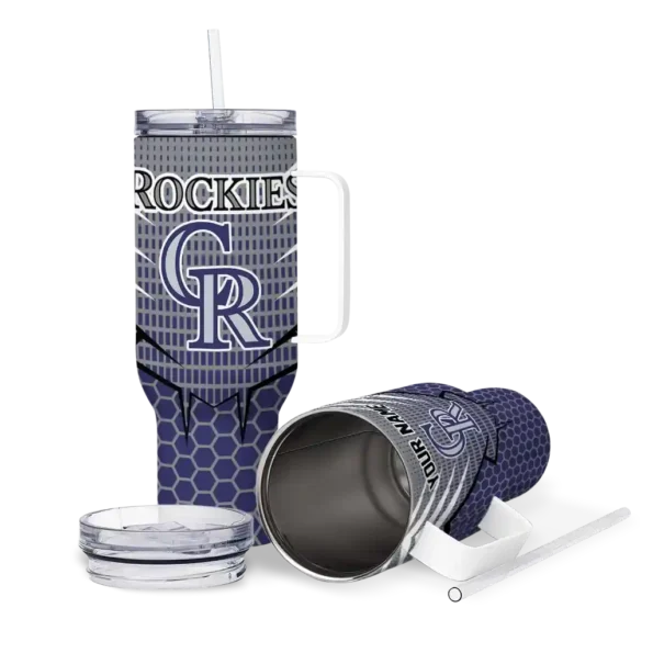 personalized colorado rockies hex texture blue curved tumbler high quality 1 1.webp