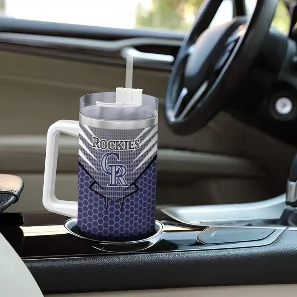 personalized colorado rockies hex texture blue curved tumbler trendy 1 1.webp