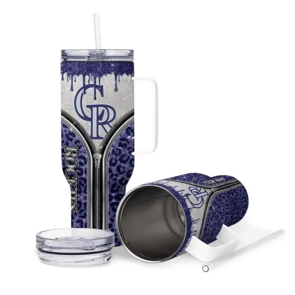 personalized colorado rockies leopard zipper blue curved tumbler high quality 1 1.webp