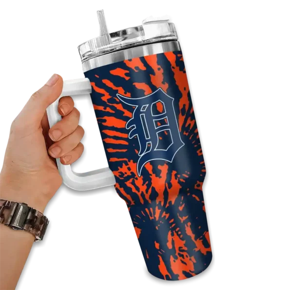 personalized detroit tigers burst swirl navy curved tumbler fashion forward 1 1.webp