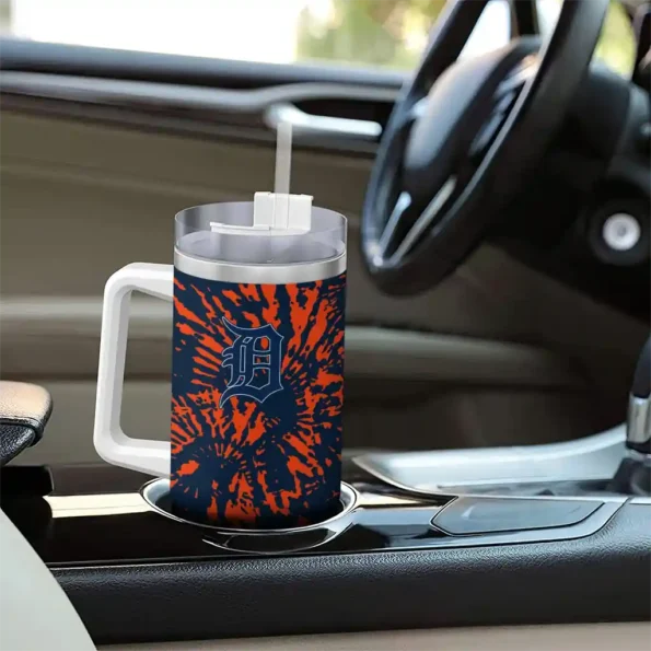 personalized detroit tigers burst swirl navy curved tumbler trendy 1 1.webp