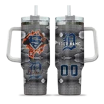 personalized detroit tigers superman shield navy gray curved tumbler best selling 1 1.webp