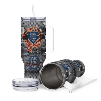 personalized detroit tigers superman shield navy gray curved tumbler high quality 1 1.webp