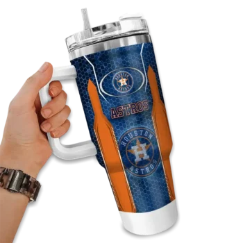 personalized houston astros hexagon armor blue curved tumbler fashion forward 1 1.webp