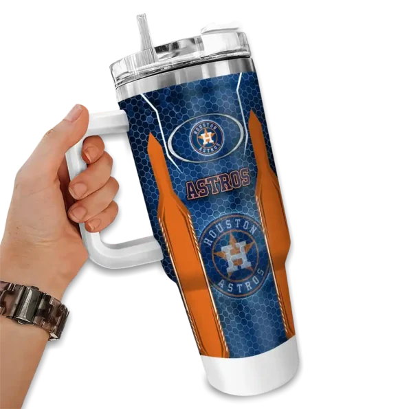 personalized houston astros hexagon armor blue curved tumbler fashion forward 1 1.webp
