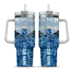 personalized kansas city royals chevron stripe royal blue curved tumbler best selling 1 1.webp