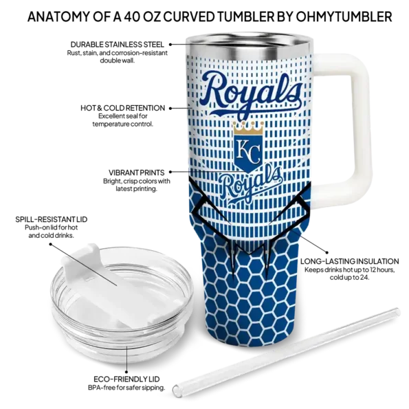 personalized kansas city royals hex texture royal blue curved tumbler new arrival 1 1.webp
