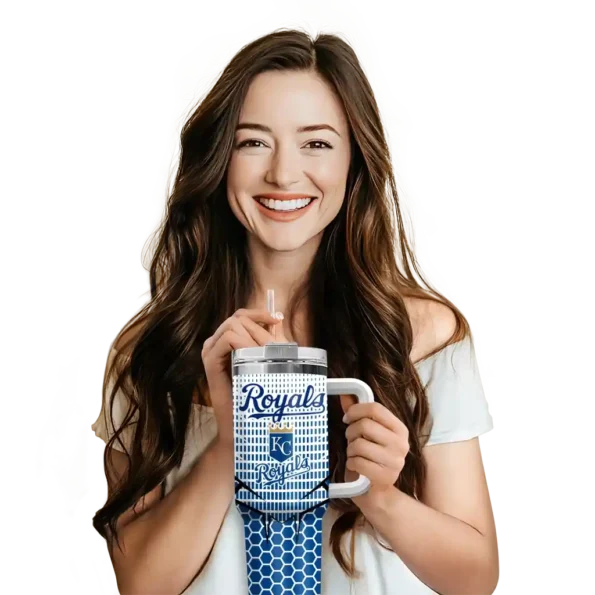 personalized kansas city royals hex texture royal blue curved tumbler premium grade 1 1.webp