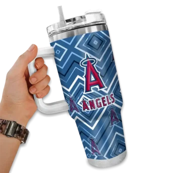personalized los angeles angels bold diamonds blue curved tumbler fashion forward 1 1.webp