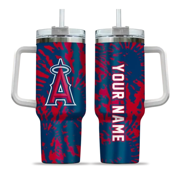 personalized los angeles angels burst swirl blue curved tumbler best selling 1 1.webp