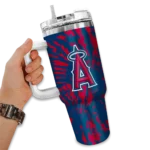 personalized los angeles angels burst swirl blue curved tumbler best selling 1 1.webp