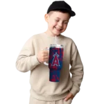 personalized los angeles angels burst swirl blue curved tumbler best selling 1 1.webp