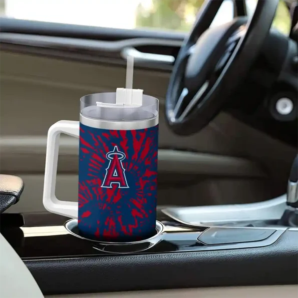 personalized los angeles angels burst swirl blue curved tumbler trendy 1 1.webp
