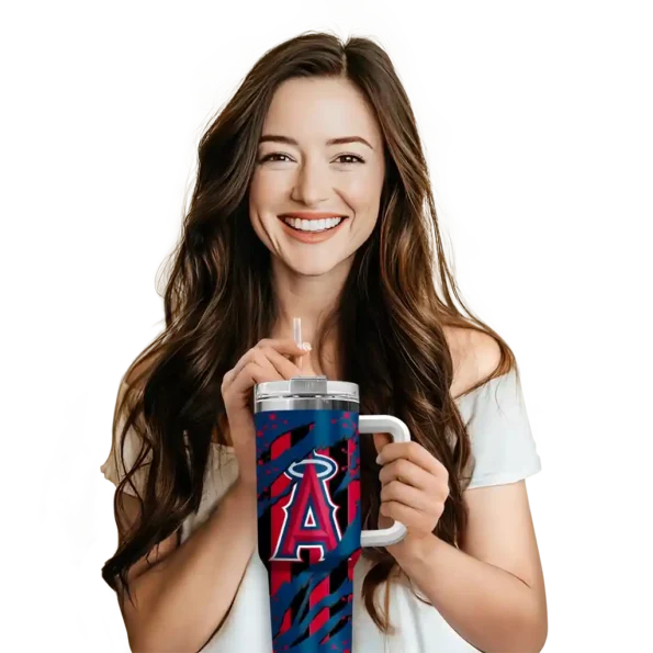 personalized los angeles angels claw cut blue black curved tumbler premium grade 1 1.webp