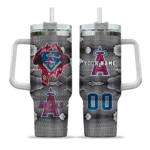 personalized los angeles angels superman shield blue gray curved tumbler best selling 1 1.webp