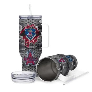 personalized los angeles angels superman shield blue gray curved tumbler high quality 1 1.webp