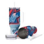 personalized los angeles dodgers arrow burst blue curved tumbler best selling 1 1.webp