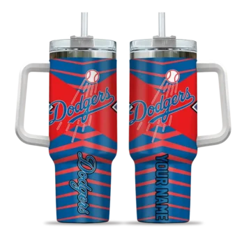 personalized los angeles dodgers chevron layers blue curved tumbler best selling 1 1.webp