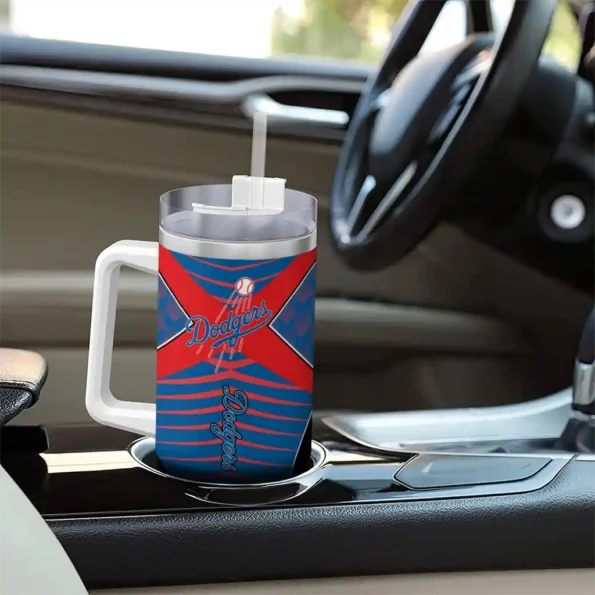 personalized los angeles dodgers chevron layers blue curved tumbler trendy 1 1.webp