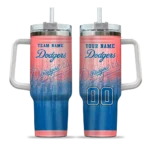 personalized los angeles dodgers gradient dots blue curved tumbler best selling 1 1.webp
