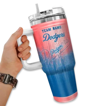 personalized los angeles dodgers gradient dots blue curved tumbler fashion forward 1 1.webp