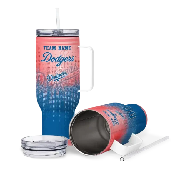 personalized los angeles dodgers gradient dots blue curved tumbler high quality 1 1.webp