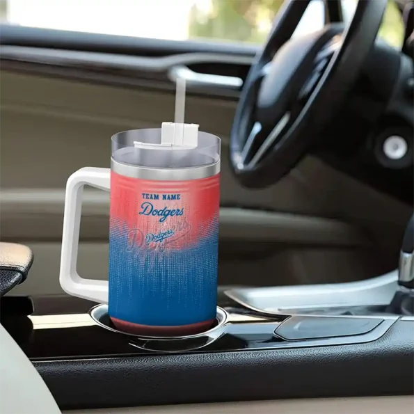 personalized los angeles dodgers gradient dots blue curved tumbler trendy 1 1.webp
