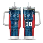 personalized los angeles dodgers hexagon armor blue curved tumbler best selling 1 1.webp