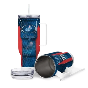 personalized los angeles dodgers hexagon armor blue curved tumbler high quality 1 1.webp