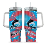 personalized miami marlins abstract paths blue curved tumbler best selling 1 1.webp