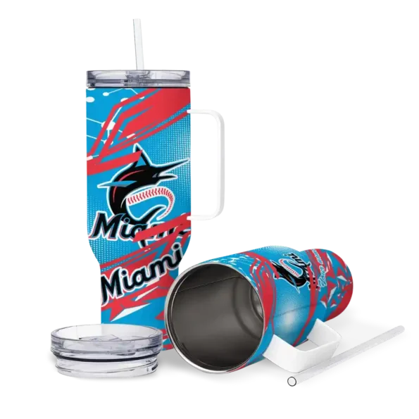 personalized miami marlins abstract paths blue curved tumbler high quality 1 1.webp
