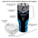 personalized miami marlins arrow armor blue black curved tumbler best selling 1.webp