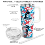personalized miami marlins camo mashup blue white curved tumbler best selling 1 1.webp